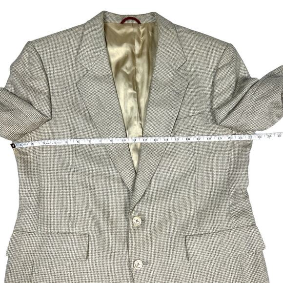 Hart Schaffner & Marx Suit Jacket Tan Two-Button Long Sleeve Sport Coat Men' 42S - Picture 5 of 14